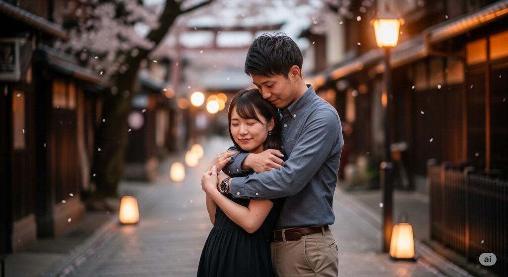 『大富豪のバツイチ孫娘』の最終回を予感させる、和解するカップルのイメージ。感動の結末は『大富豪のバツイチ孫娘 どこで見れる』という疑問を持つ方にぜひ見てほしいです。