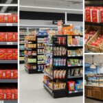ロータスクッキーはどこで買える？スーパーやコンビニ、カフェなどで販売されているロータスクッキーの商品陳列と、様々な店舗の様子。
