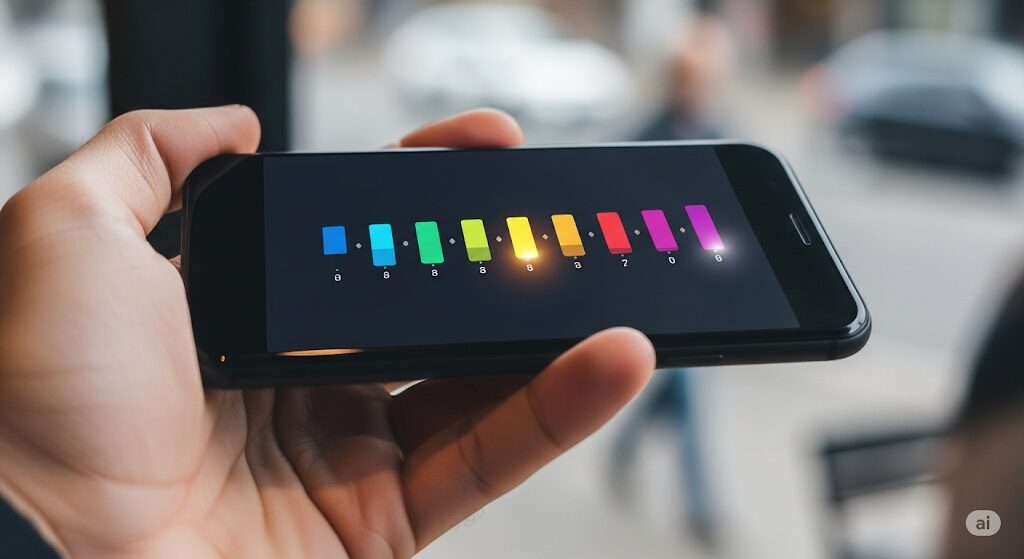 ショートドラマのエピソードを示すスマートフォンのタイムライン。全何話で構成されている「最弱無敗の転校生」の視聴状況。